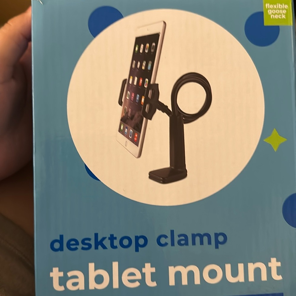A black desktop clamp